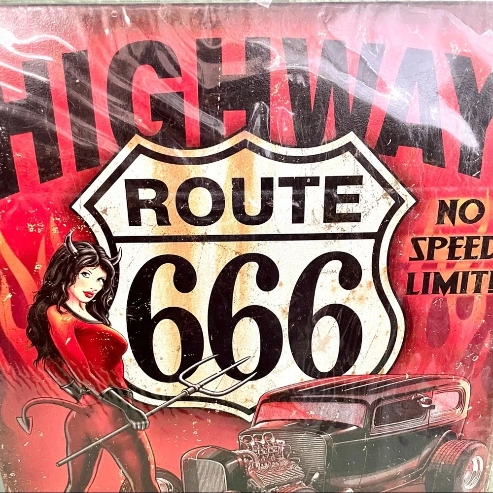 NEW Highway To Hell Metal Sign